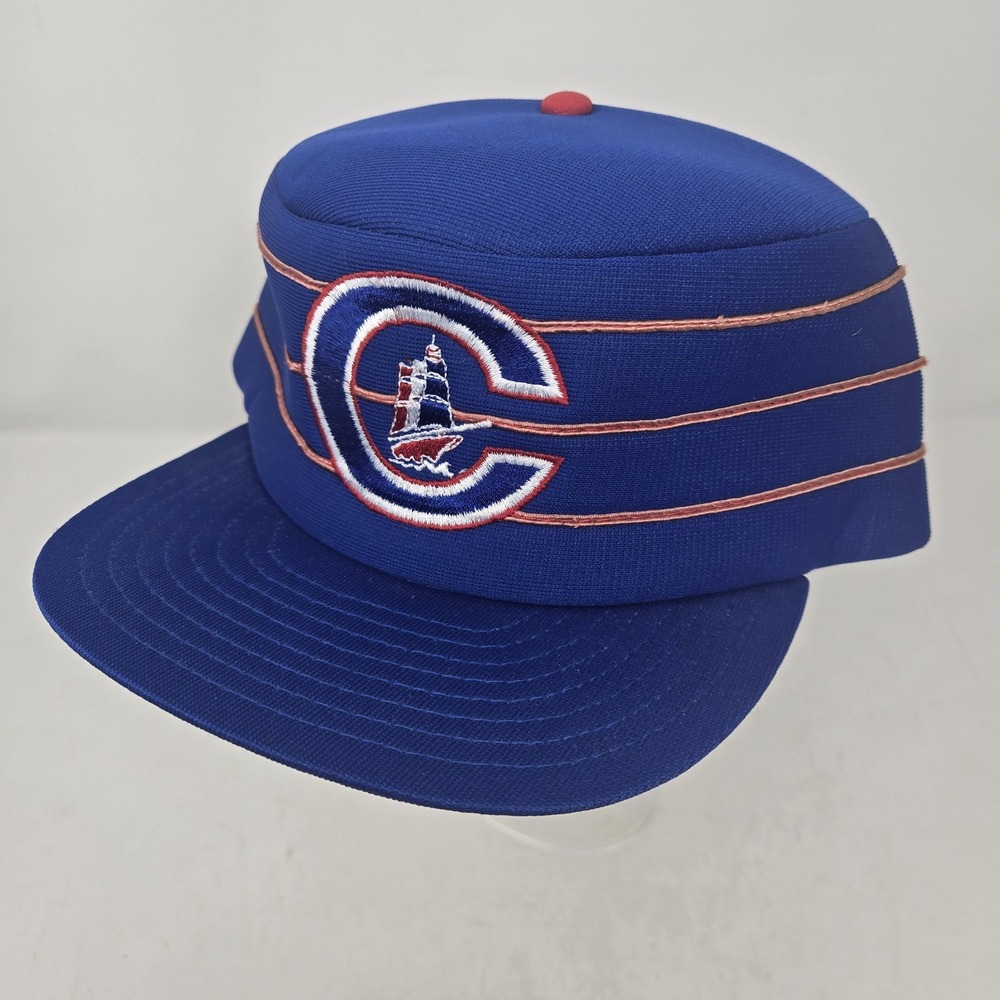 Vintage Columbus Clippers 3 Stripe Pinstripe Pillbox Hat Snapback MiLB 1983